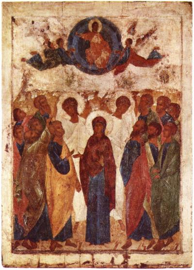 Înălțarea Domnului - icoană de Andrei Rubliov